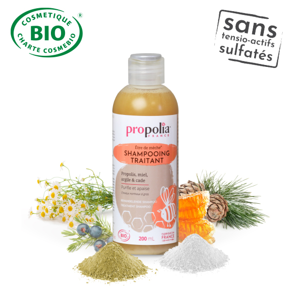 Behandelshampoo met propolis, honing en klei 200 ml, BIO - Propolia
