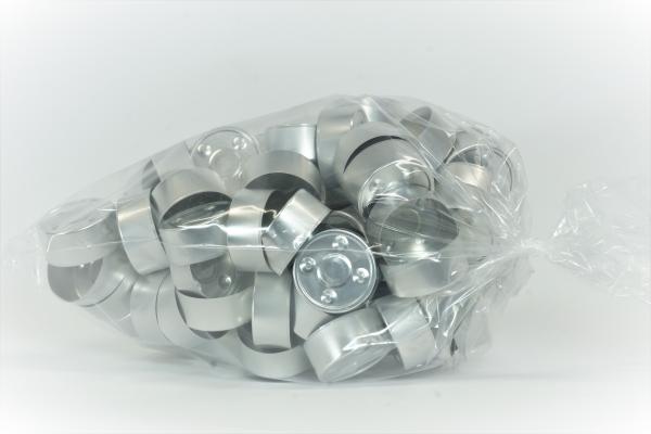 Aluminium cups voor het gieten van waxinelichtjes - 100 stuks