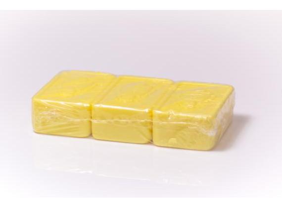 Zeep geel met bijen opdruk 3 stukken ? 100 gram