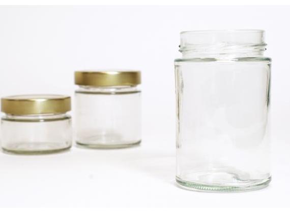 Premium Glazen pot 335ml (420gram) - zonder deksel 66mm DTO - 20 stuks