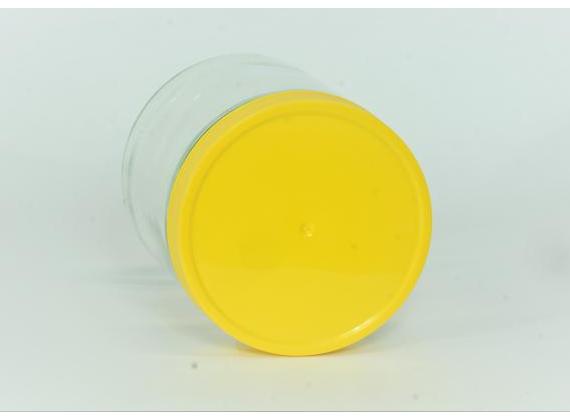Deksel plastic schroef  (WECK 405) - 80mm - geel - 12 stuks