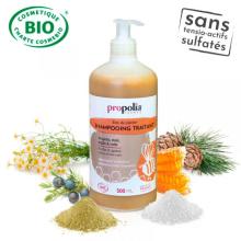 Behandelshampoo met propolis, honing en klei BIO 500ml - Propolia (pompfles)