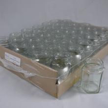 Hexagonale (6kantige) glazen pot 116 ml (140gram) per 36 stuks (zonder deksel 48mm)
