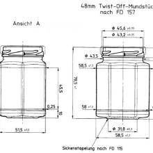4032 Hexagonale (6kantige) pot (in tray op pallet) zonder deksel (48mmTO) 116 ml (140gram)
